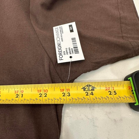 NWT Foreign Exchange Shirt Mens XL Brown Classic Logo Tee - Picture 4 of 6